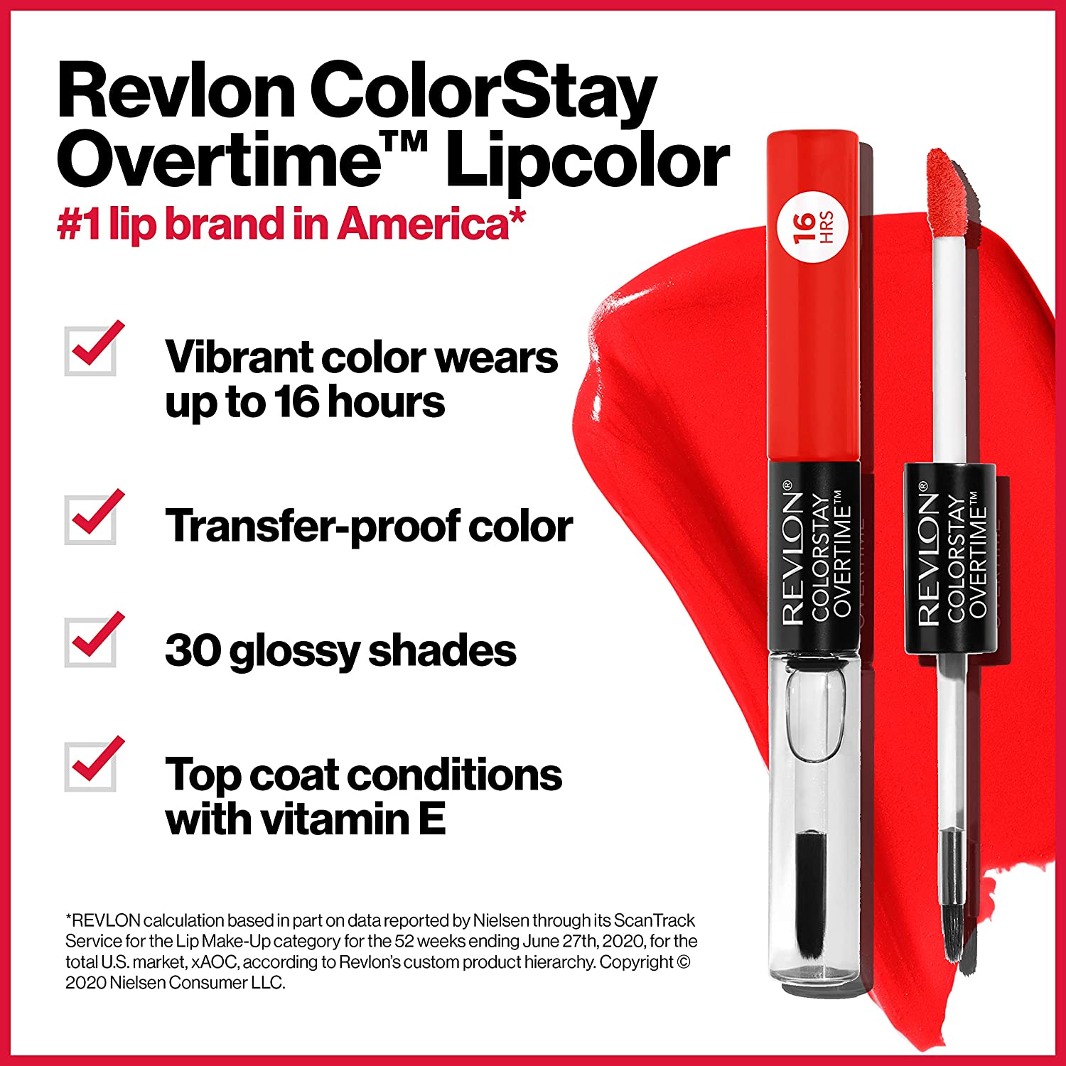 Liquid Lipstick with Clear Lip Gloss by Revlon, ColorStay Face Makeup, Overtime Lipcolor, Dual Ended with Vitamin E in Nude, Bare Maximum (350), 0.07 Oz - Image 3